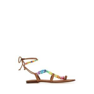 Alameda Turquesa Women Embellished Synthetic Leather Arco-Iris Sandals
